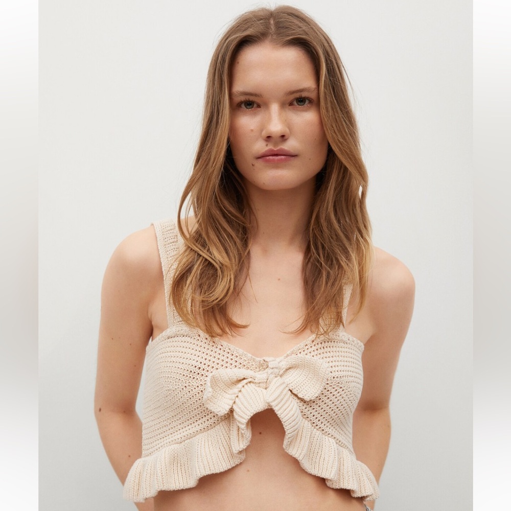 Mango Knitted Cropped Top